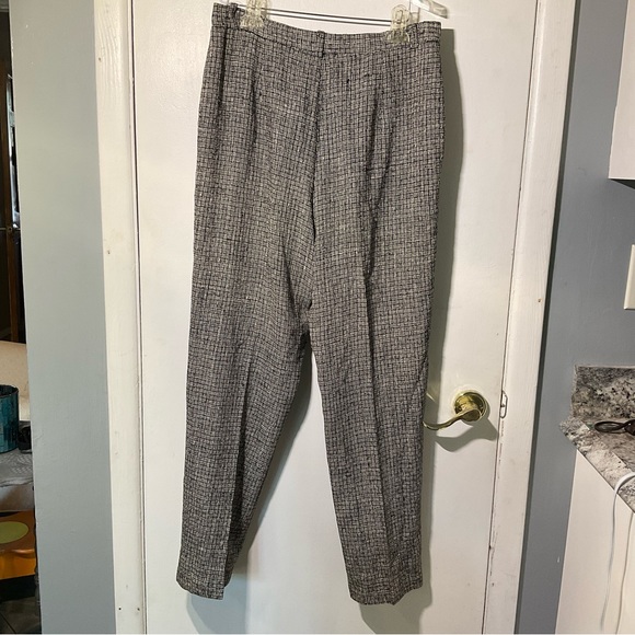 Windridge Cheryl Nash Vintage SILK tweed b&w Pants Suit SZ 12 - Picture 3 of 16